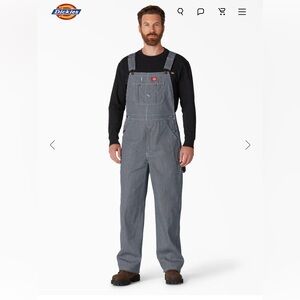 Dickies Hickory Stripe Bib Overalls men’s / coveralls 40 x 30 100% cotton